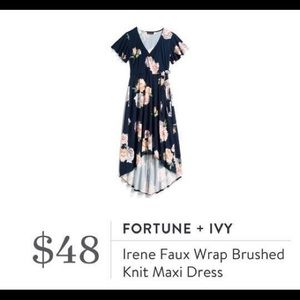 Fortune and Ivy Floral Wrap Dress